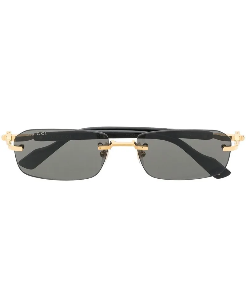 Gucci Rahmenlose Sonnenbrille - Schwarz Schwarz