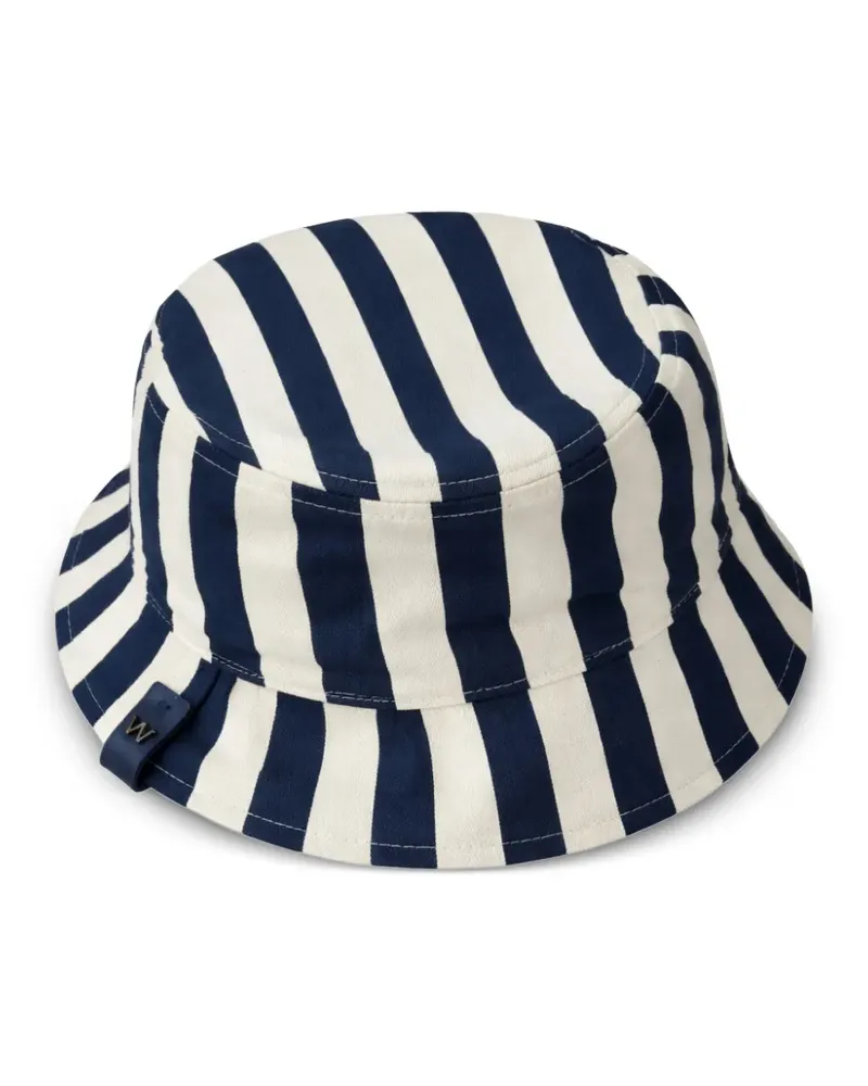 Max Mara Gestreifter Wkacorona Fischerhut - Blau Blau