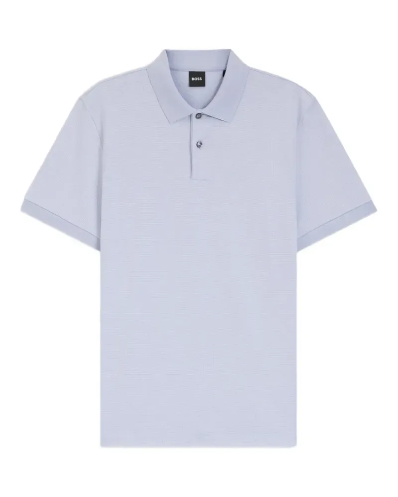 HUGO BOSS T-Shirt mit Bubble-Struktur - Blau Blau