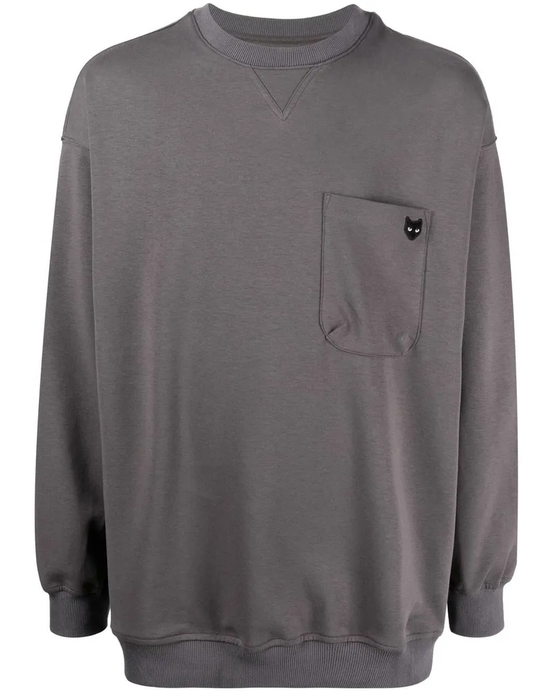 SONGZIO Sweatshirt mit aufgesetzter Tasche Grau