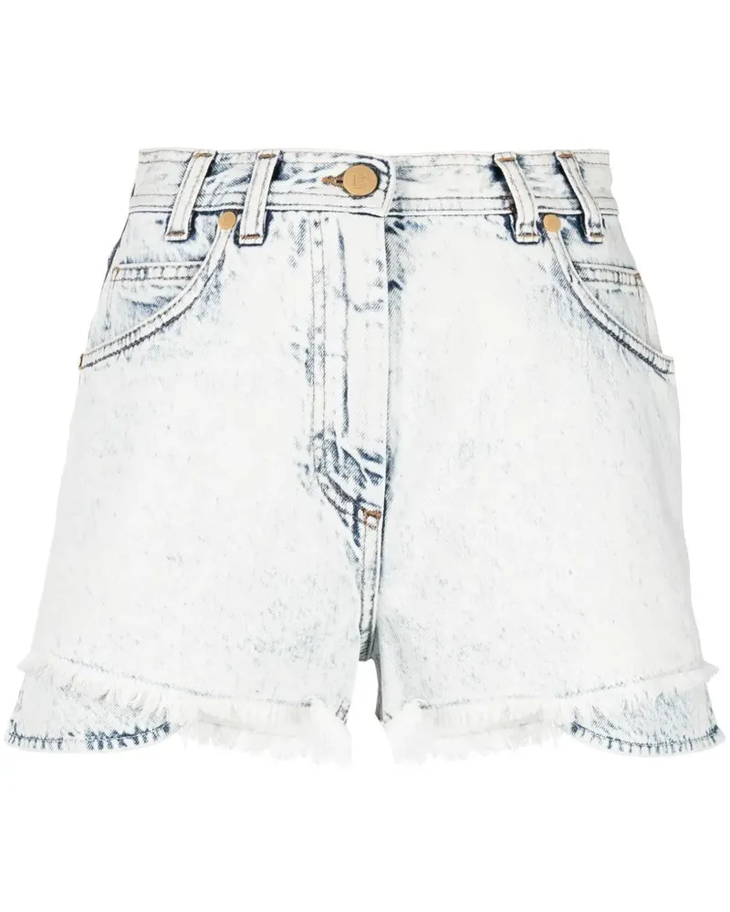 Balmain Jeans-Shorts im Layering-Look - Blau Blau