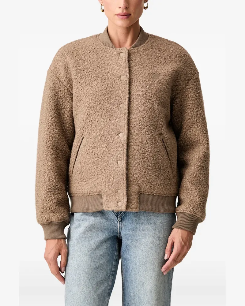 Guess faux-sherpa jacket - Nude Nude