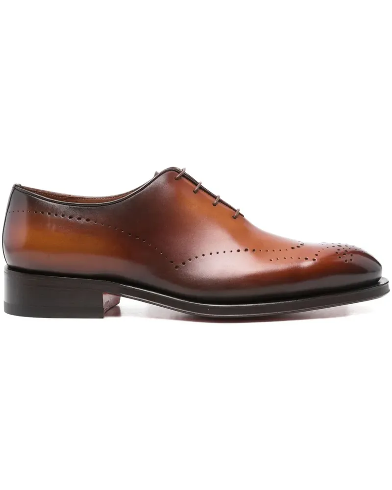 Santoni Perforierte Oxford-Schuhe - Braun Braun