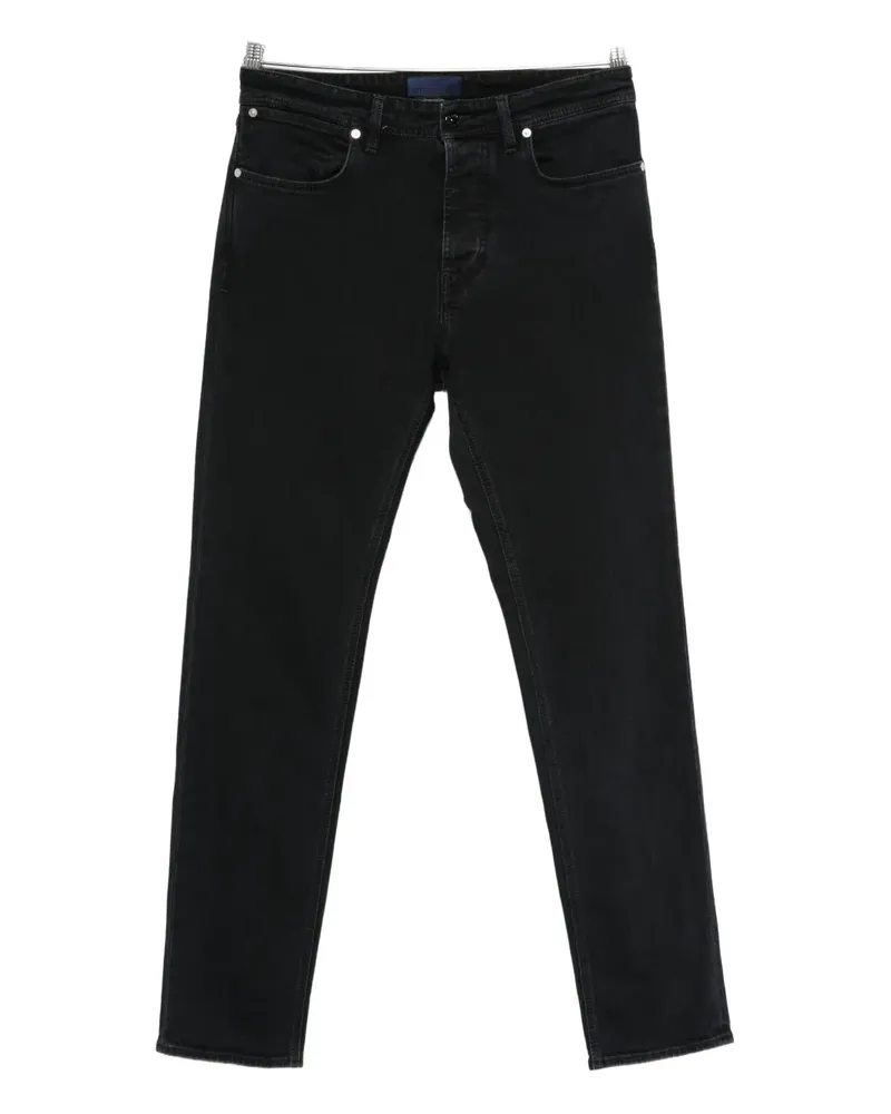 Stone Island Jeans mit Logo-Patch - Schwarz Schwarz