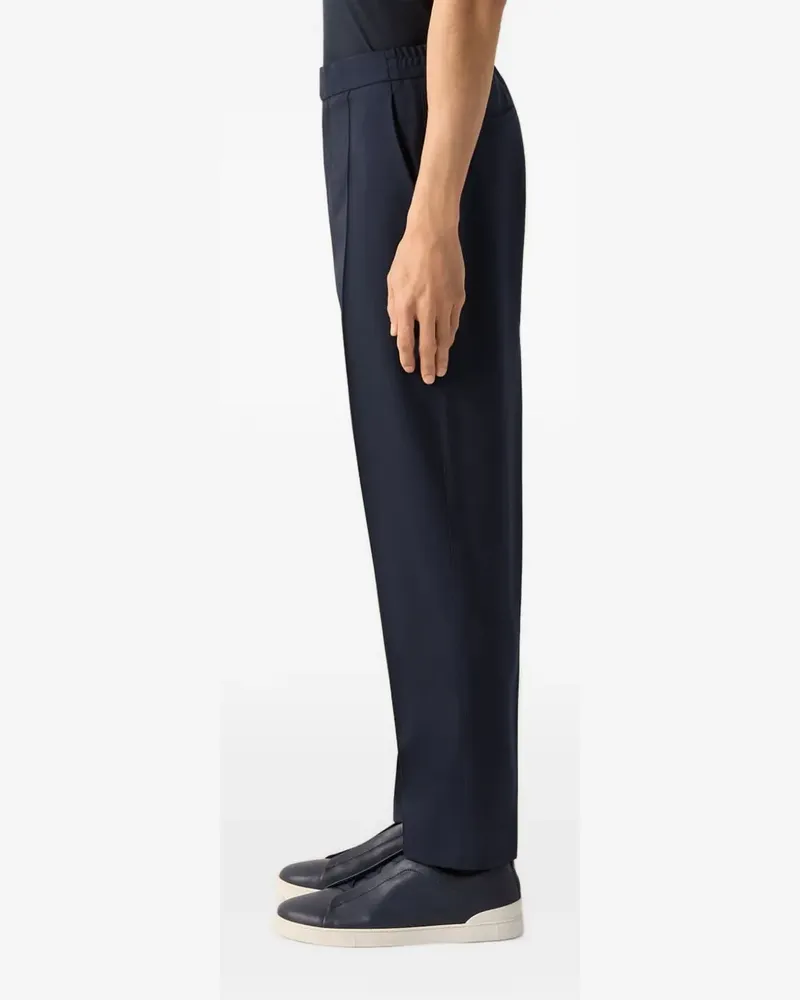 Ermenegildo Zegna Marineblaue Wollhose Blau