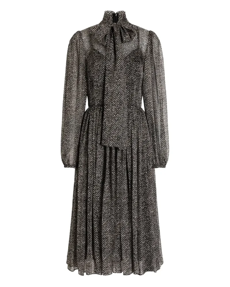 Dolce & Gabbana Kleid mit Zickzackmuster - Schwarz Schwarz