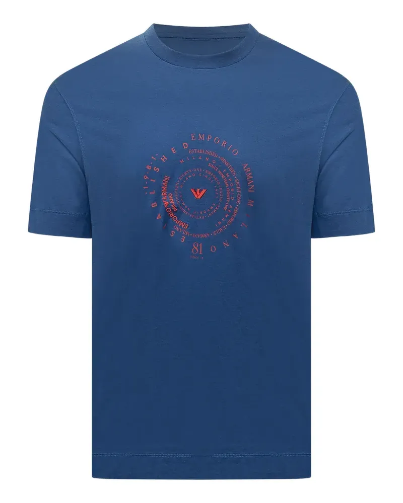 Emporio Armani print T-shirt - Blau Blau