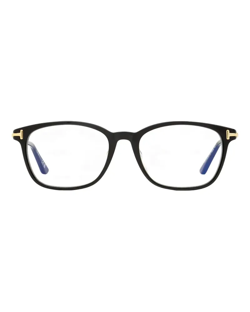 Tom Ford Brille mit T-Scharnier und quadratischem Gestell - Schwarz Schwarz