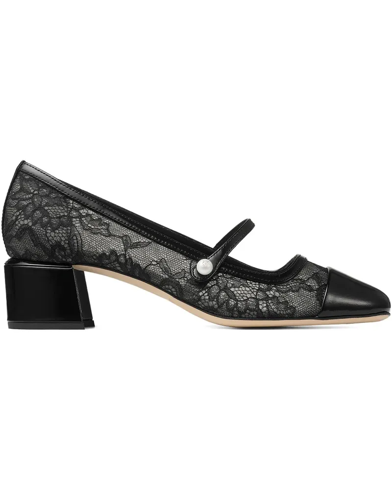 Jimmy Choo Elisa Pumps mit Spitzenverzierung 45mm - Schwarz Schwarz