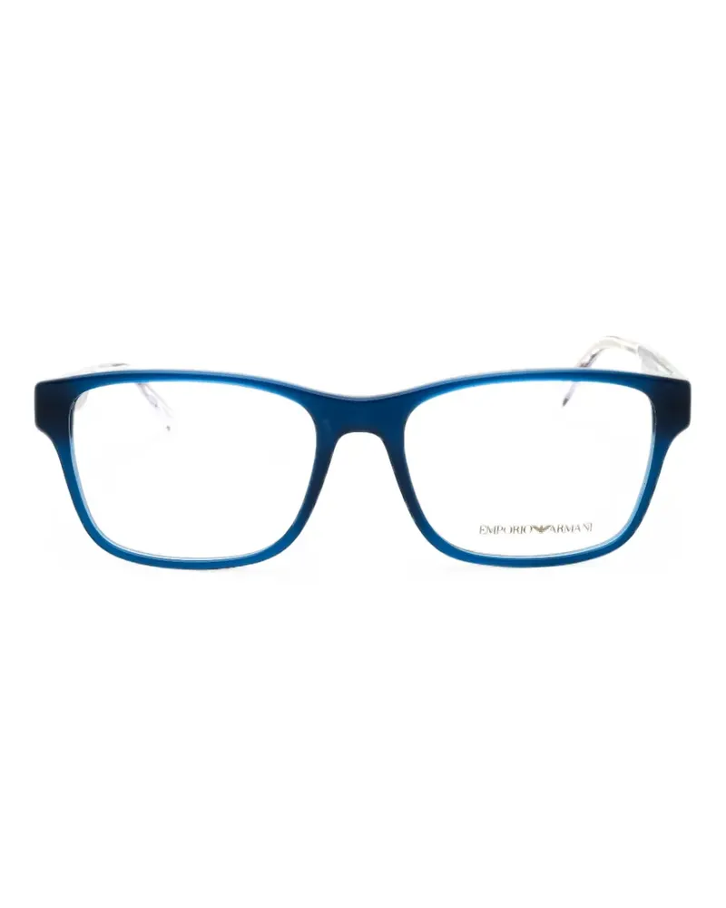 Emporio Armani rectangle-frame glasses - Blau Blau