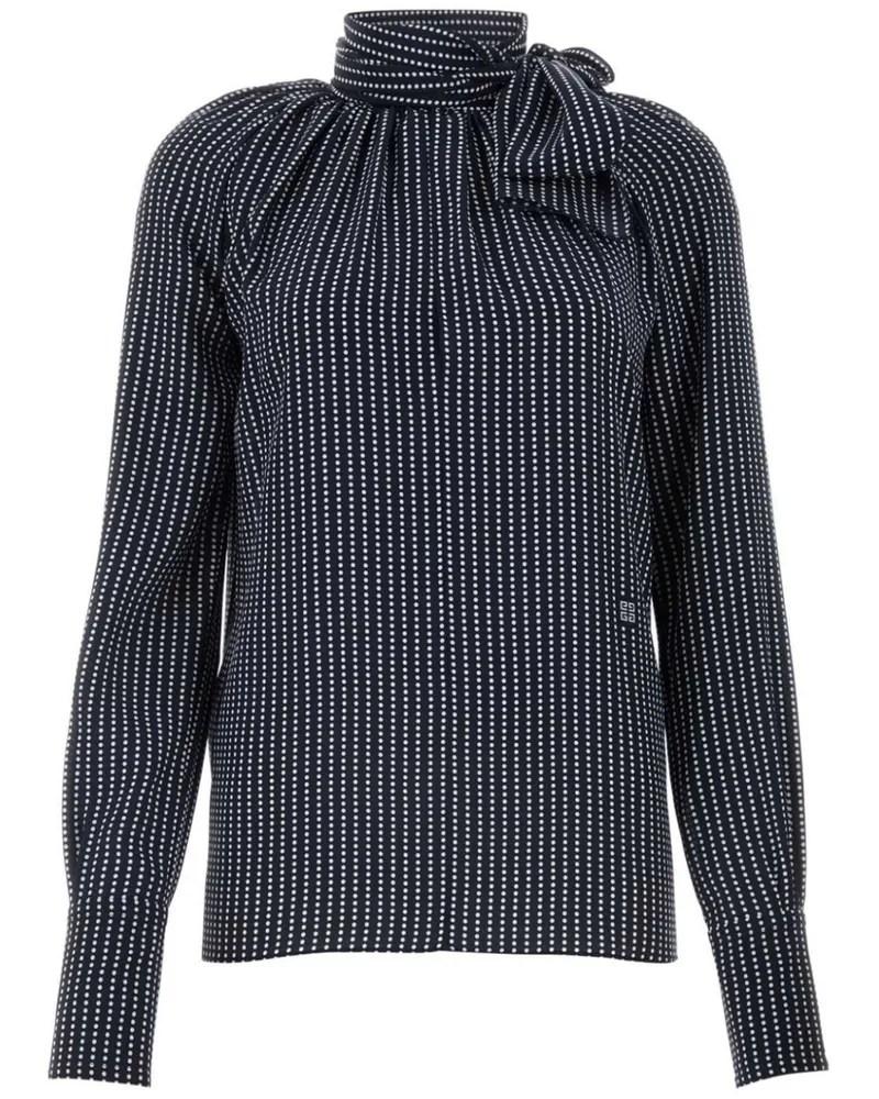 Givenchy Seidenbluse mit Print - Blau Blau