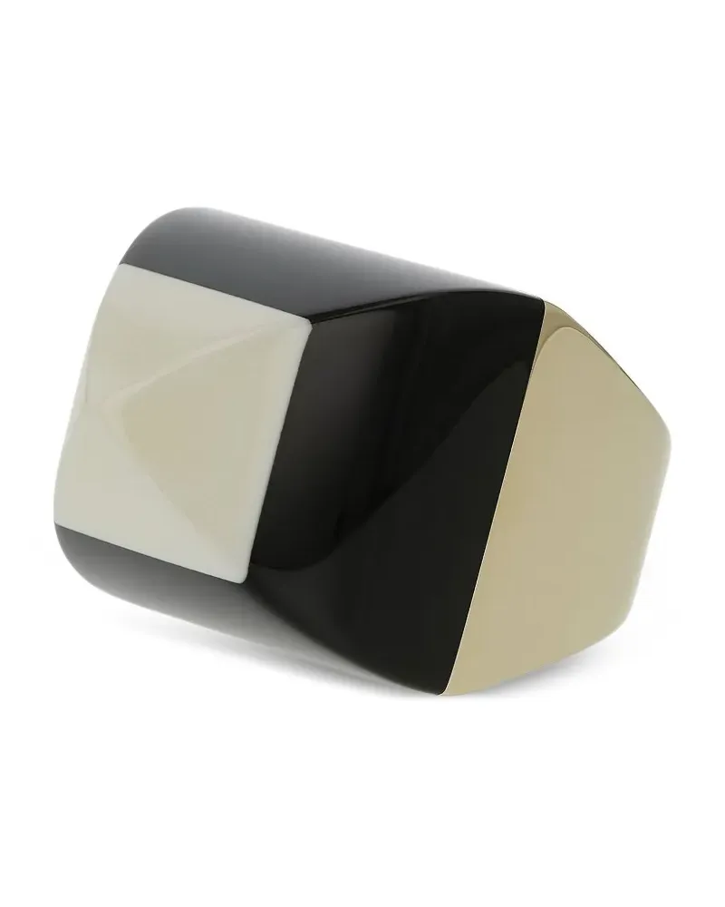 Mark Davis 18kt Kendall Gelbgoldring mit Bakelit Gold