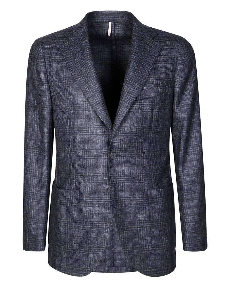 Biagio Santaniello Karierter Blazer mit zwei Knöpfen - Blau Blau