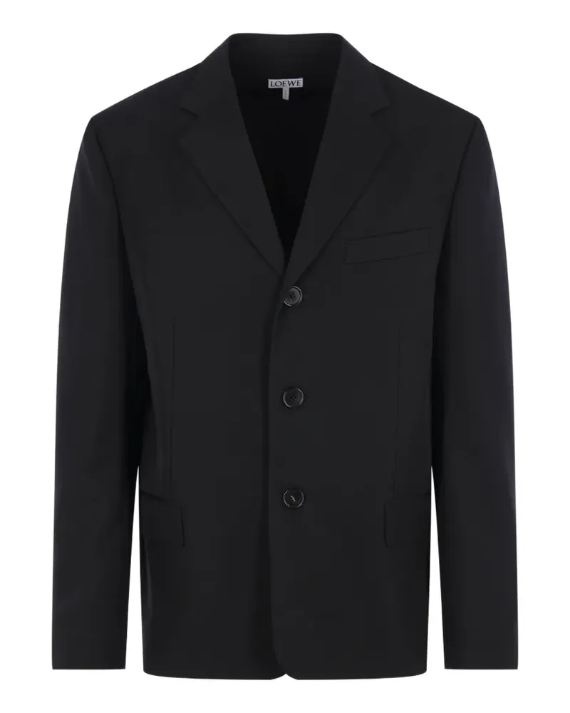 Loewe Einreihige Jacke - Schwarz Schwarz