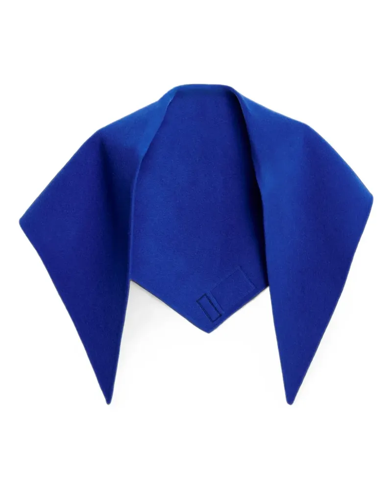 Essentiel Kaap Schal mit Logo-Patch - Blau Blau