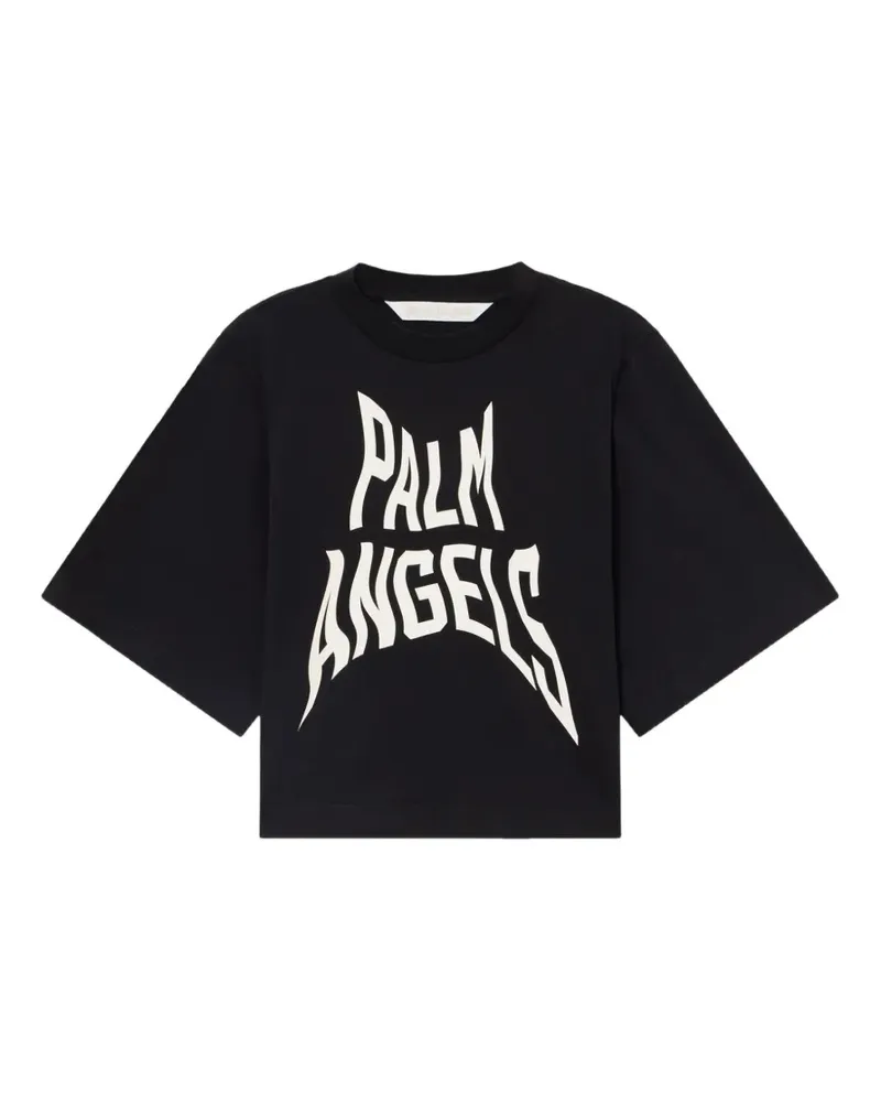 Palm Angels Kastiges Palm Distorted T-Shirt - Schwarz Schwarz