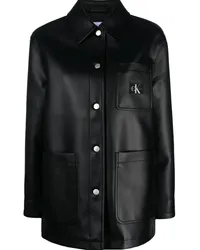 Calvin Klein Jacke mit Logo-Patch Schwarz