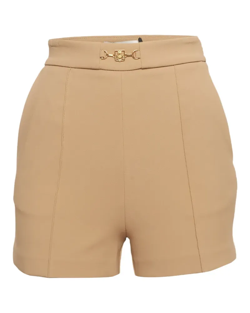 Elisabetta Franchi high-waisted crepe shorts - Nude Nude