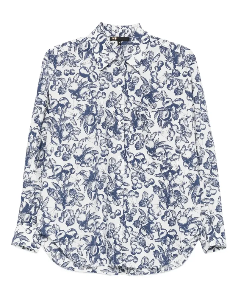 Maje Hemd mit Früchte-Print - Weiß Weiß