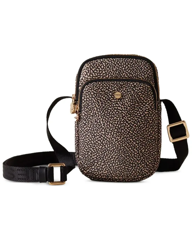Borbonese Handytasche mit Reißverschluss - Braun Braun