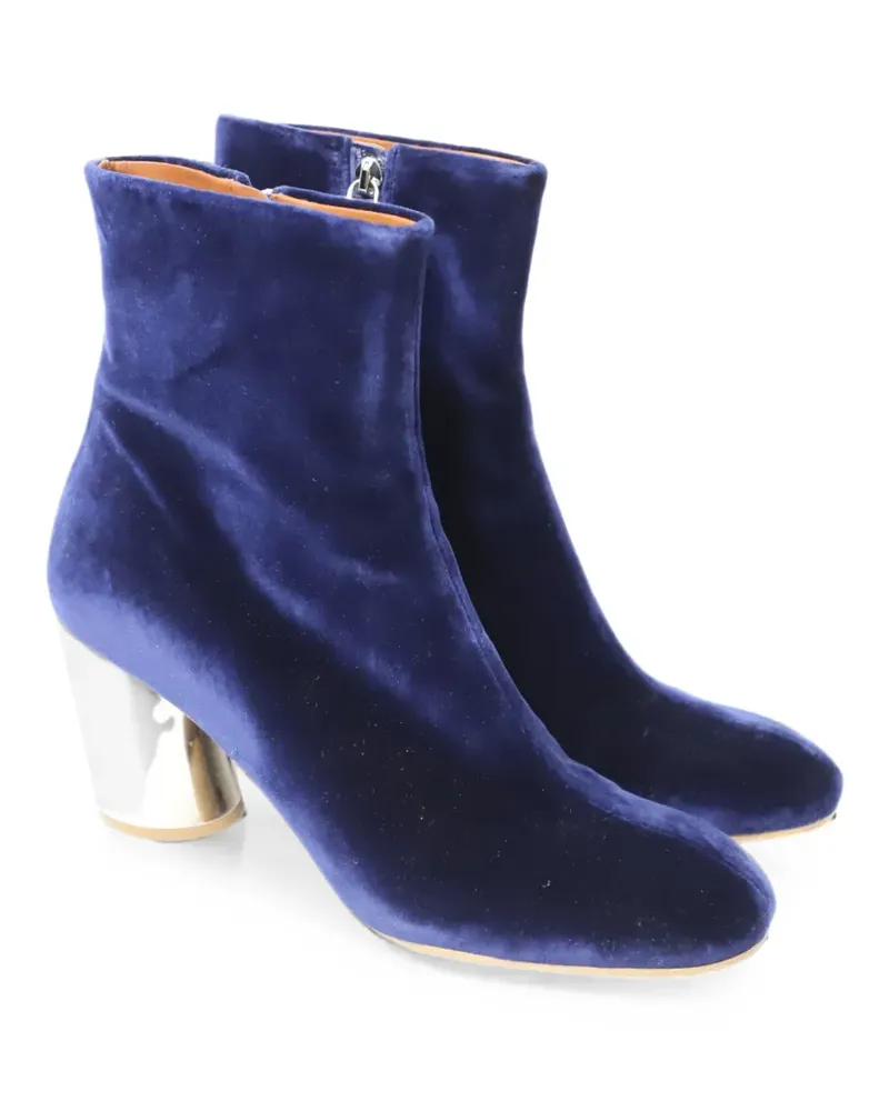Proenza Schouler velvet block-heel ankle boots - Blau Blau