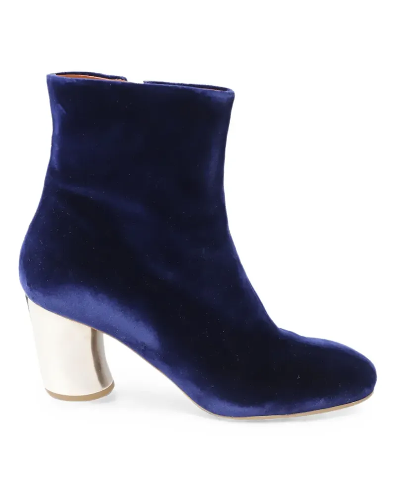 Proenza Schouler Stiefeletten aus Samt mit Blockabsatz - Blau Blau