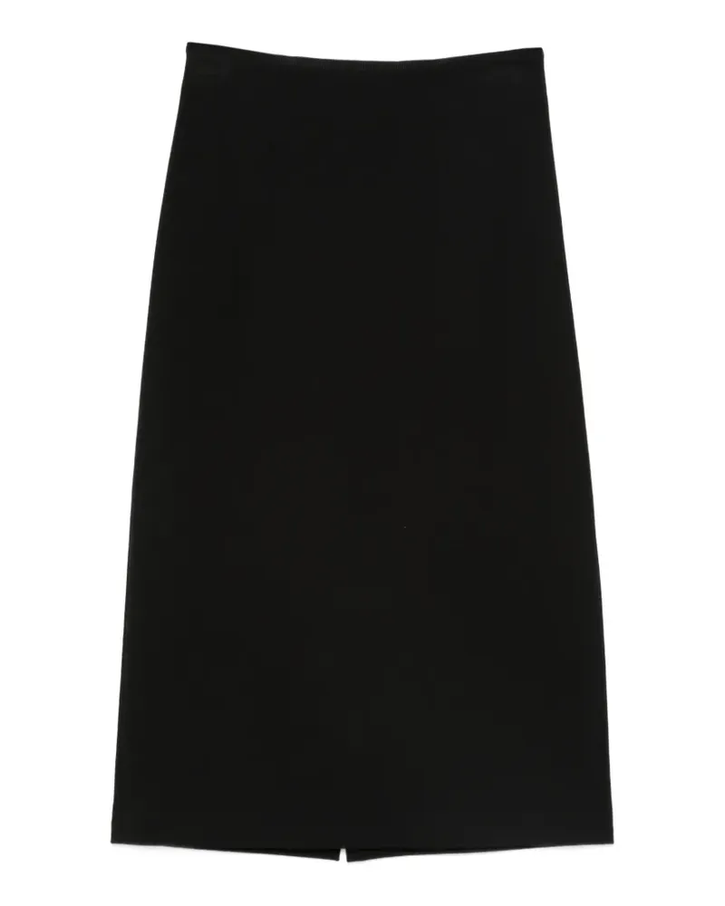 Liviana Conti Midirock mit Schlitzen - Schwarz Schwarz