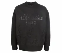 Sweatshirt im Distressed-Look - Schwarz