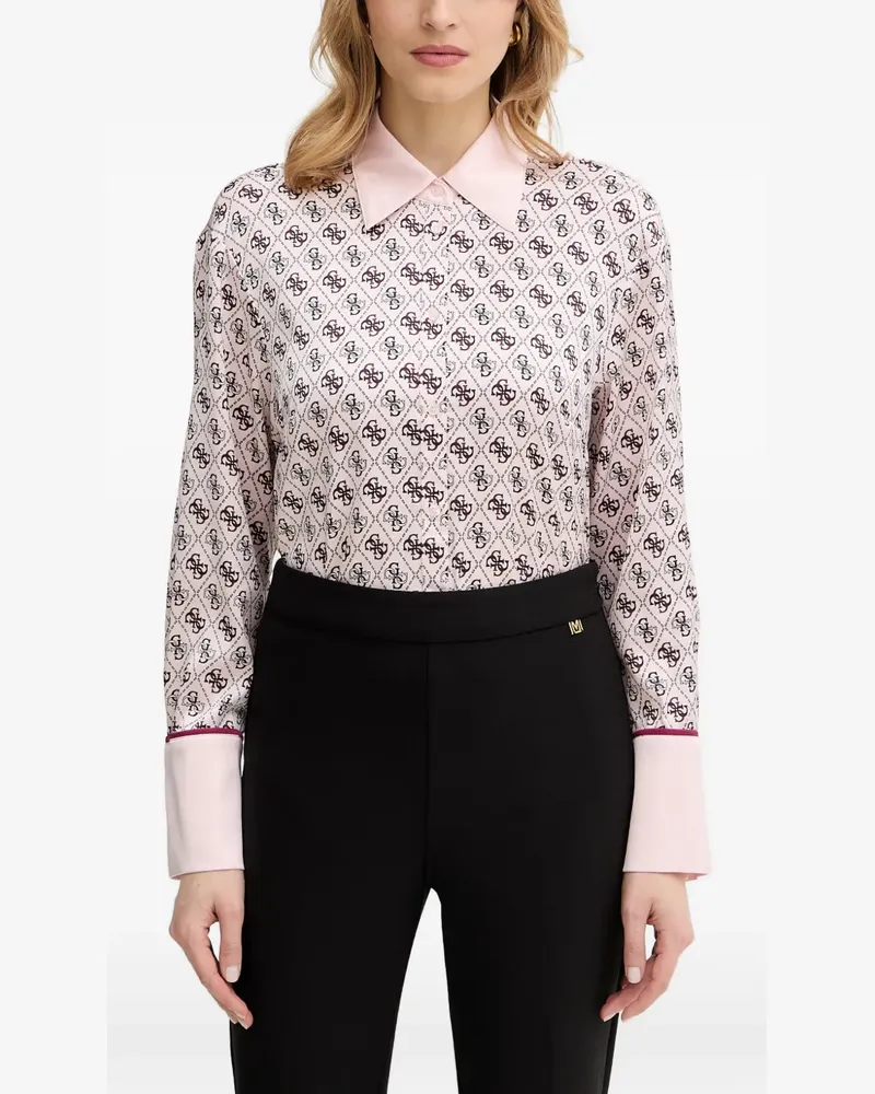 Guess Hemd mit Monogramm-Print - Rosa Rosa