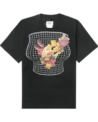 Doublet T-Shirt mit grafischem Print Schwarz