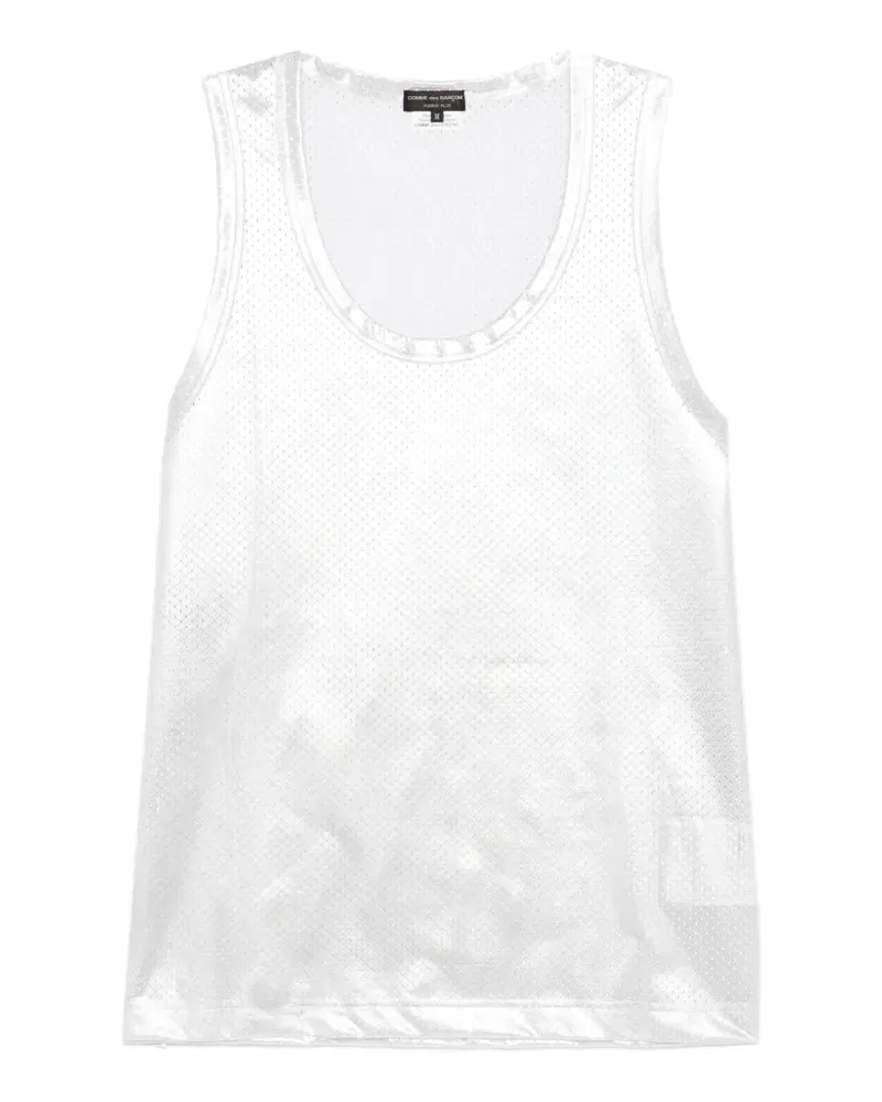 Comme des Garçons perforated metallic vest - Silber Silber