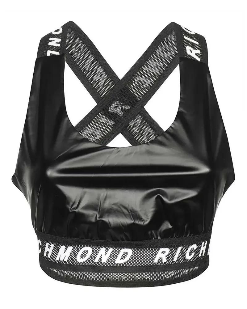 John Richmond Oberteil aus Tech-Stoff - Schwarz Schwarz