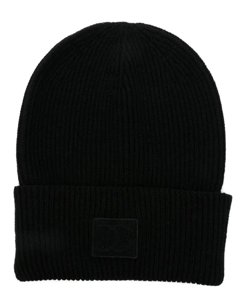 Dolce & Gabbana Gerippte Beanie - Schwarz Schwarz
