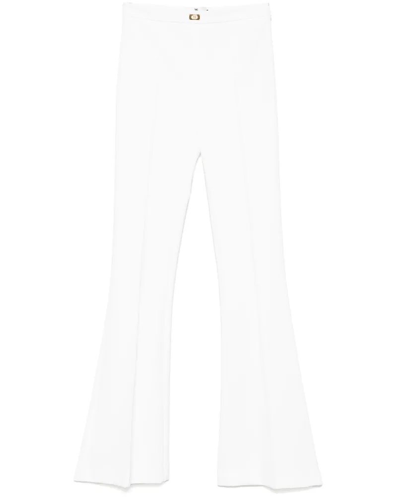 Elisabetta Franchi Ausgestellte Krepphose - Weiß Weiß