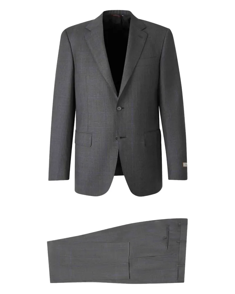 Canali Karierter Anzug - Grau Grau
