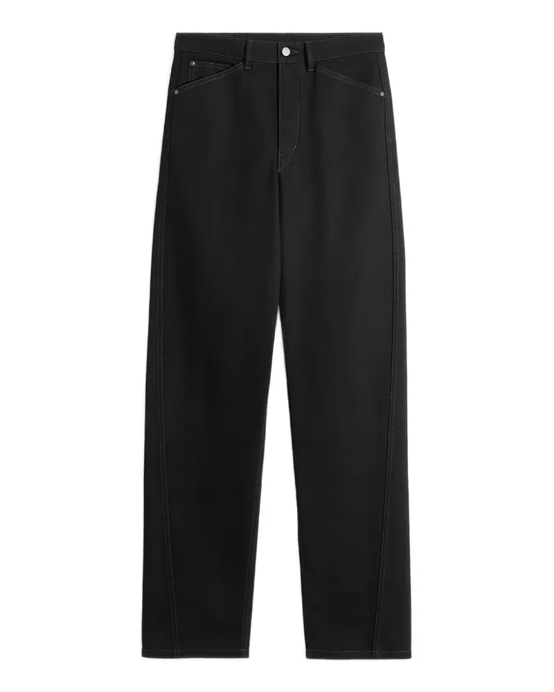 Christophe Lemaire Verdrehte Hose - Schwarz Schwarz