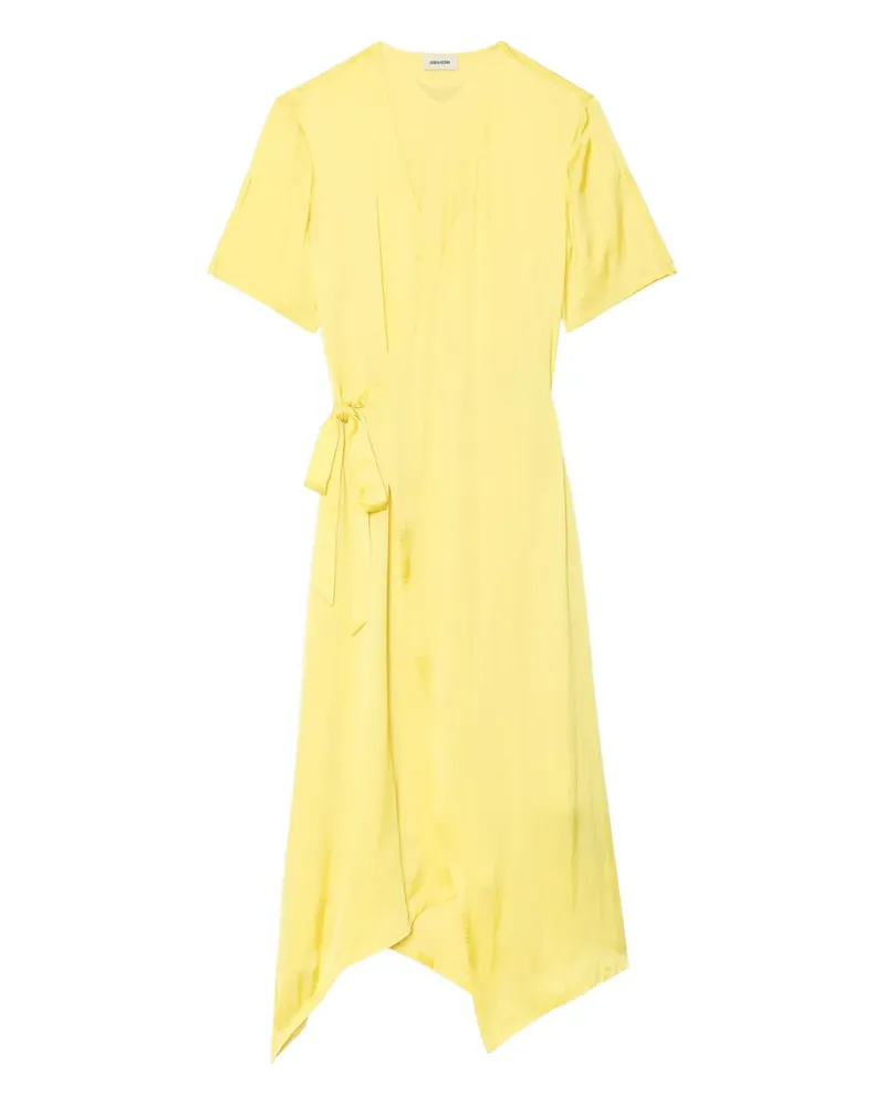 Zadig & Voltaire Gewickeltes Satinkleid - Gelb Gelb