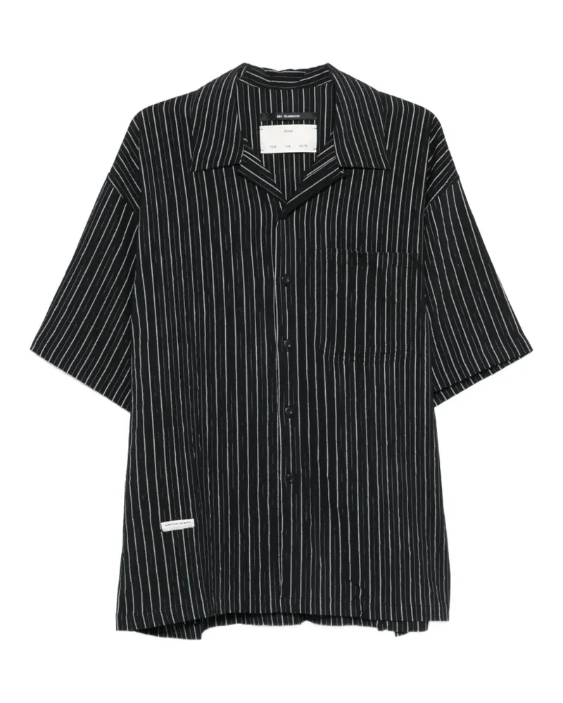 Song For The Mute striped short-sleeve shirt - Schwarz Schwarz