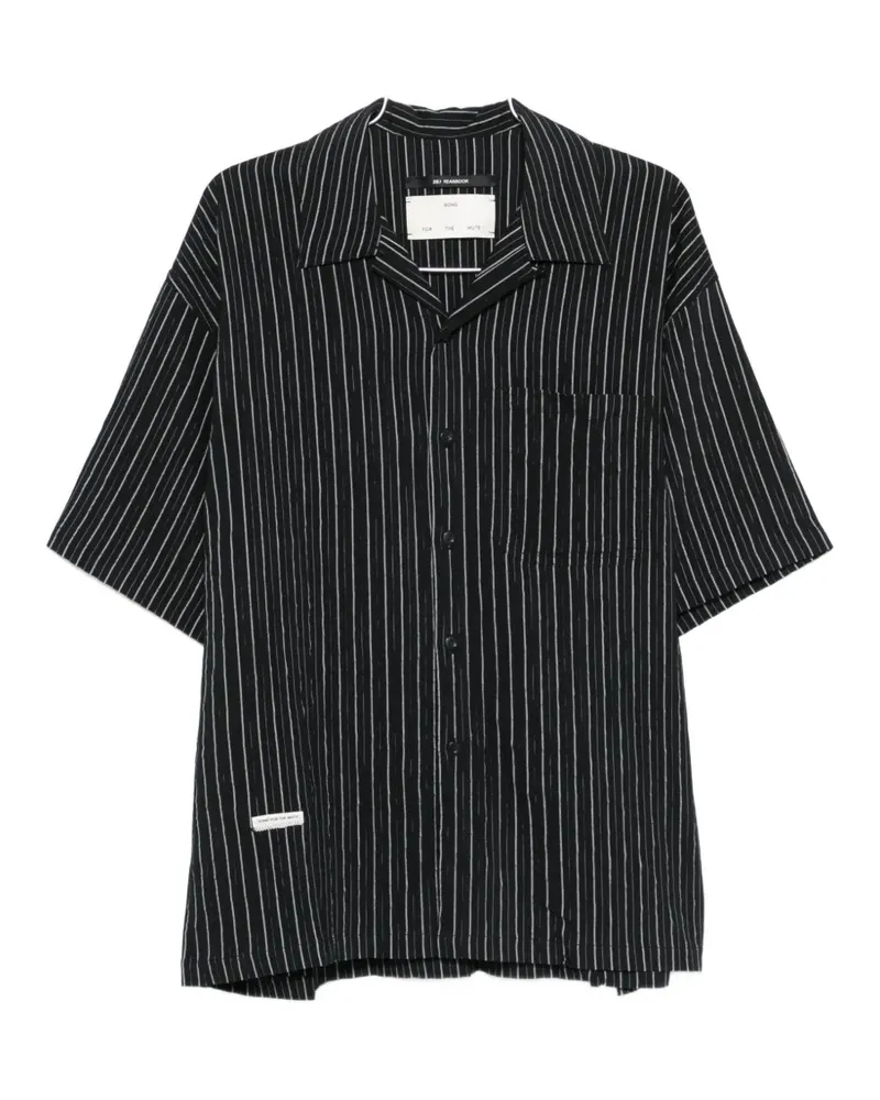Song For The Mute striped short-sleeve shirt - Schwarz Schwarz