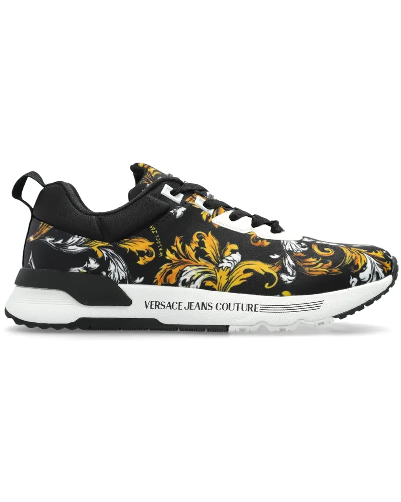 Versace Jeans Sneakers mit Barocco-Print - Schwarz Schwarz