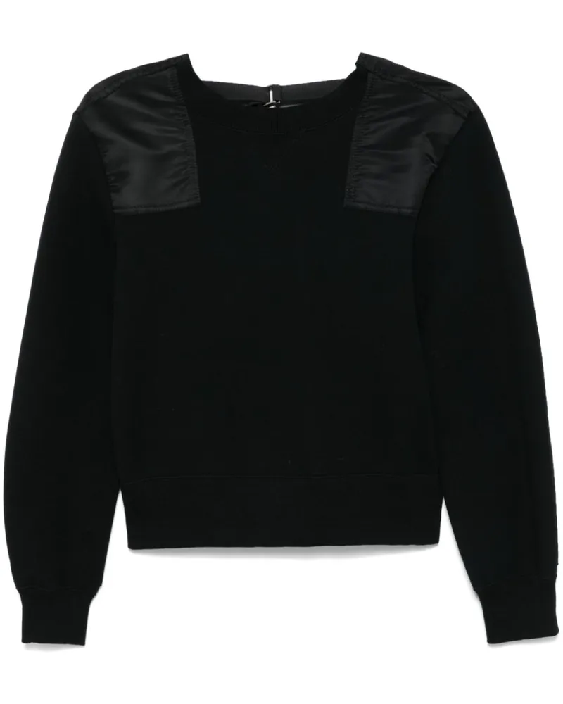 Sacai Sweatshirt mit Einsatz - Schwarz Schwarz