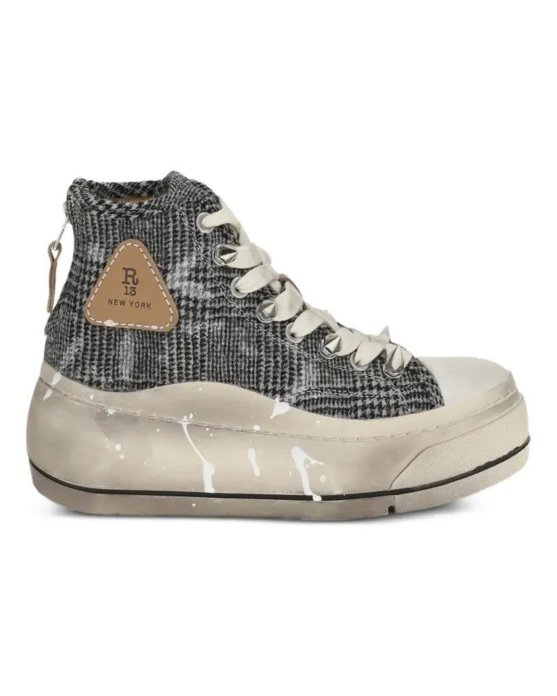 R13 Kurt High-Top-Sneakers - Schwarz Schwarz