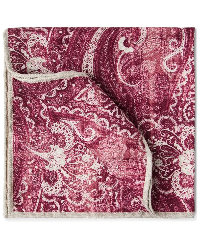 Brunello Cucinelli Doppelseitiges Einstecktuch - Rot Rot