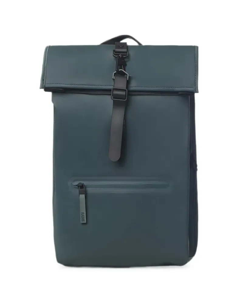 RAINS rolltop carabiner-fastening backpack - Blau Blau