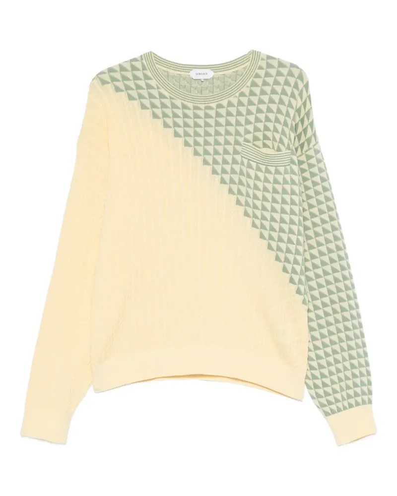 Versace Pullover mit geometrischem Muster - Nude Nude