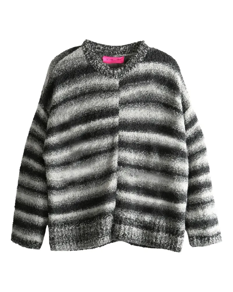 The Elder Statesman Gestreifter Rover Pullover - Schwarz Schwarz