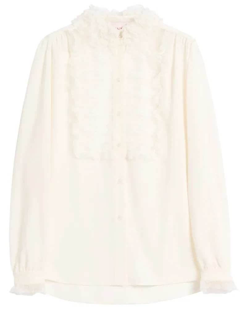 Valentino Garavani Georgette-Bluse - Weiß Weiß