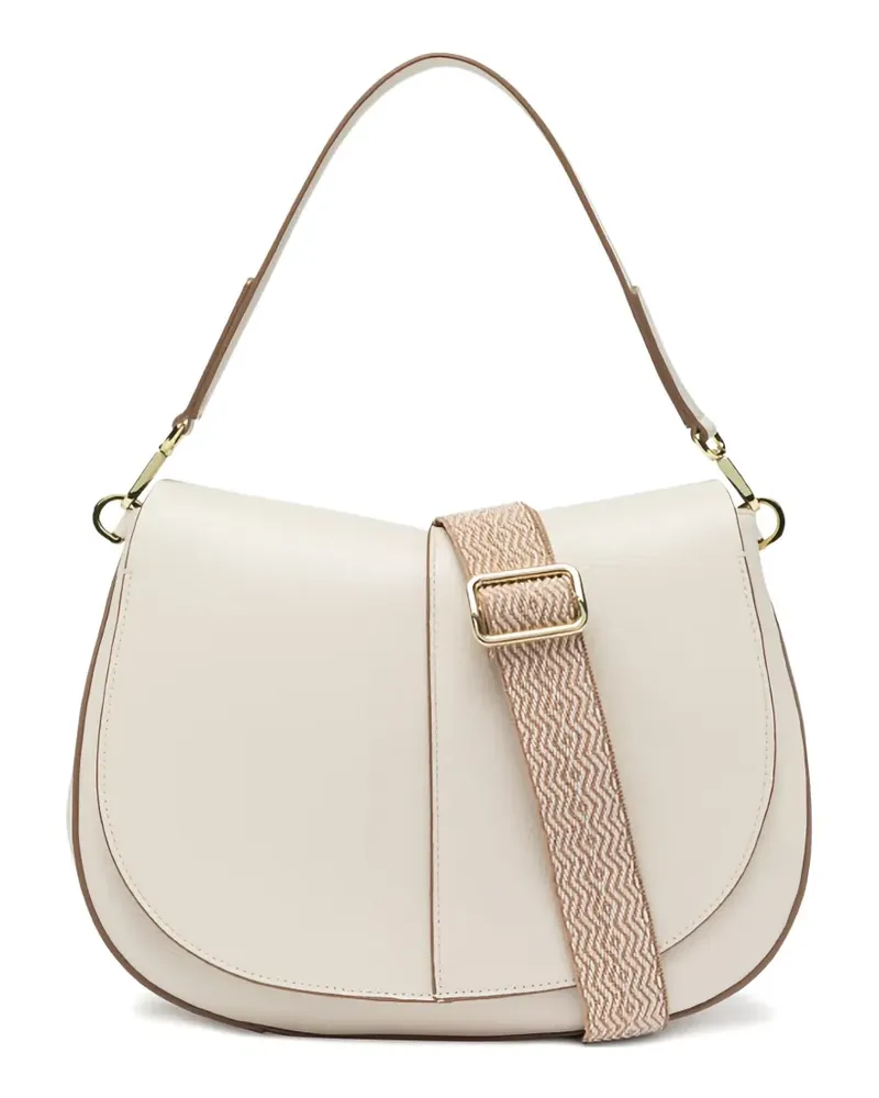 Gianni Chiarini Helena Round Schultertasche mit Kontrastdetails - Nude Nude
