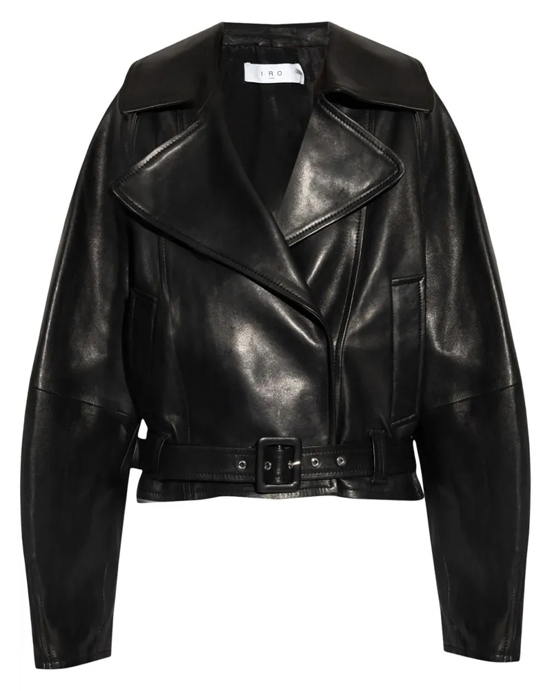 IRO Yuria leather biker jacket Schwarz