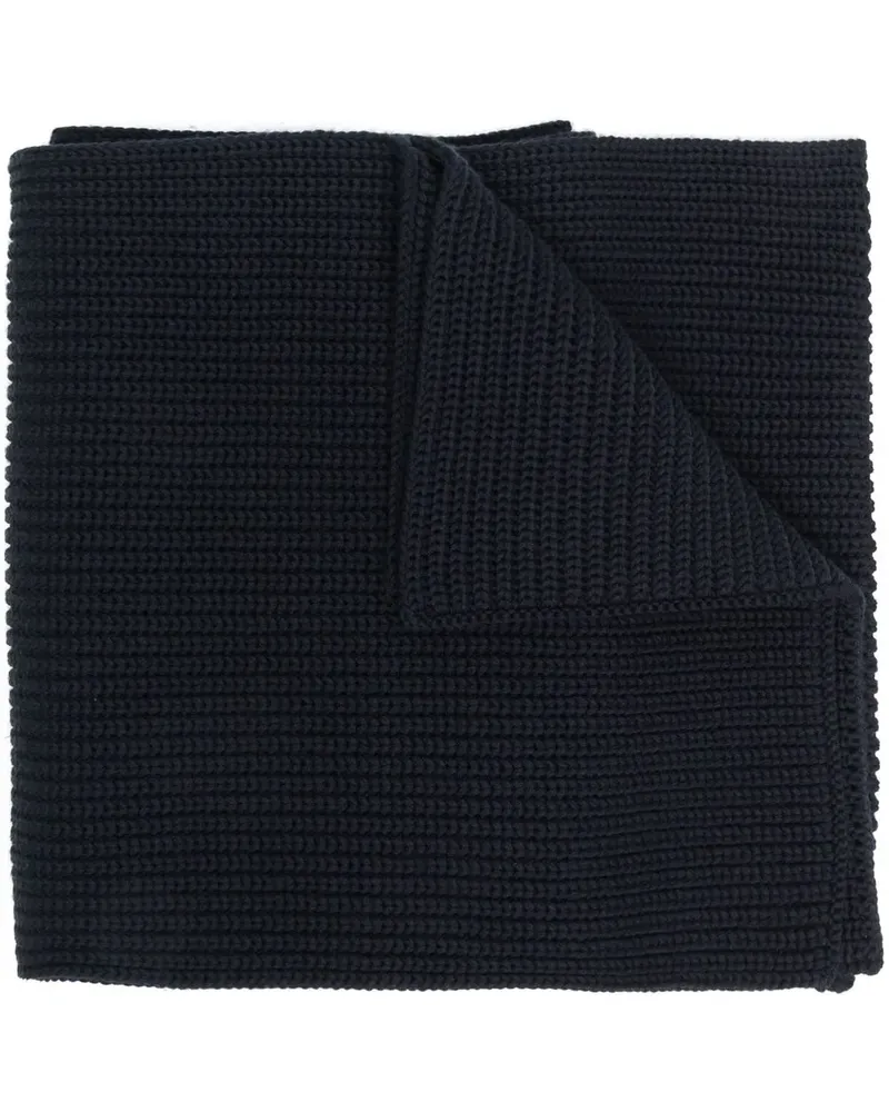 Brioni Gerippter Strickschal - Blau Blau
